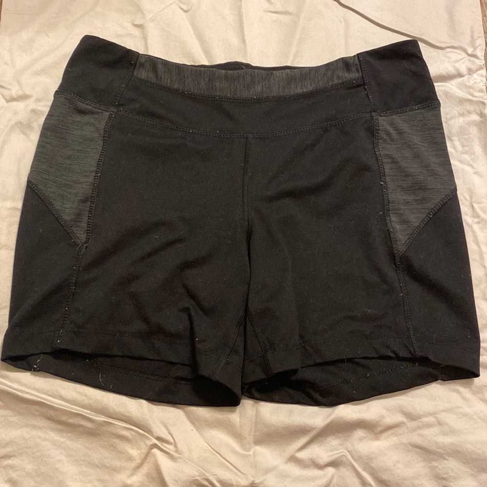 BLACK SPANDEX BIKER SHORTS